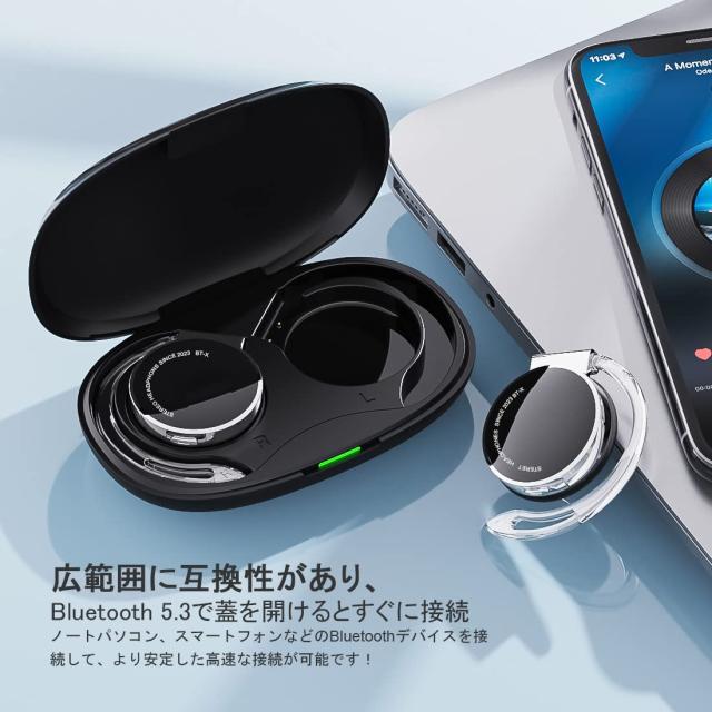 ❤️お値下げ❤️耳挟み式イヤホンBluetooth5.3クリップ式ワイヤレス防水 ワイヤレスイヤホン Bluetooth5.3 イヤIPX5 空気伝導イヤホン