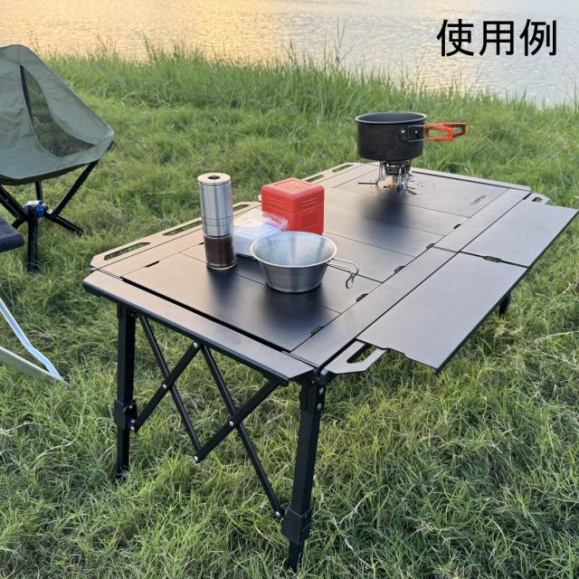 Solotour IGTテーブルアウトドア テーブル 折り畳み アルミ 簡単設立 キャンプ 軽量 吊り下げ用サイドバー 頑丈 30？荷重 収納 便利 バー