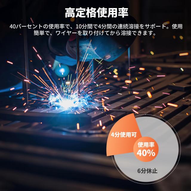 HZXVOGEN ノンガス 半自動 溶接機 100V 200V 兼用 MIG溶接機 145A