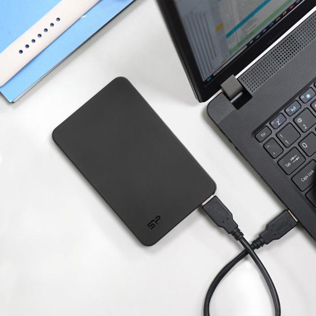 シリコンパワー 外付けSSD 2TB USB 3.2 Gen 1 Type-A メーカー3年限定保証 Type-A to USB Type-C コネクター付属 SP020TBPSDS05SAKTC_5