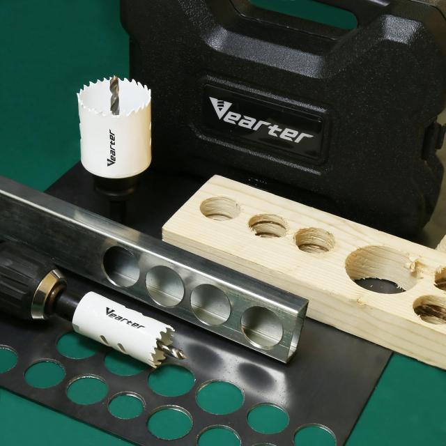 Vearter 15本組 バイメタルホールソーセット 19-51mm M42 穴開けドリル六角軸 金属、木材、板金、銅、石膏、PVC、スチールプレート、乾式_4