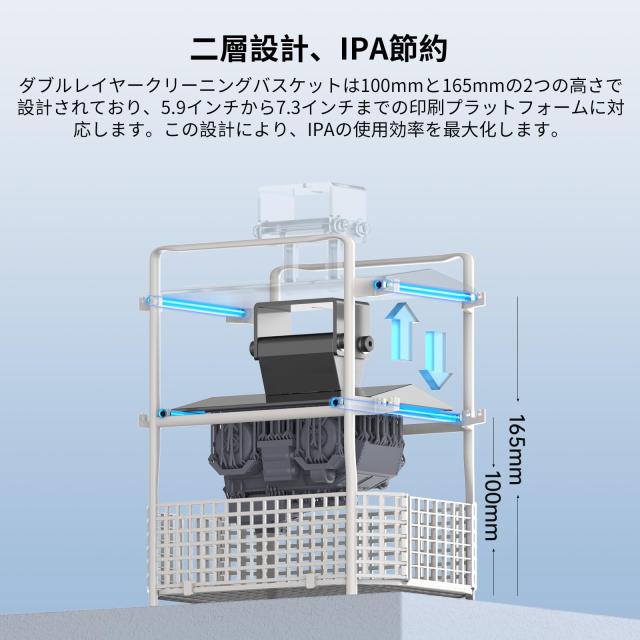 ANYCUBIC Wash & Cure 3 洗浄硬化機 3dプリンター 洗浄用 IPA節約 容量拡大 全面硬化 強力洗浄 操作便利 Photon Mono LCD/DLP/SLA 3Dプリの通販は ANYCUBIC Wash & Cure 3 洗浄硬化機 3dプリンター 洗浄用 IPA節約 容量拡大 全面硬化 強力洗浄 操作便利 Photon Mono LCD/DLP/SLA 3Dプリの通販は