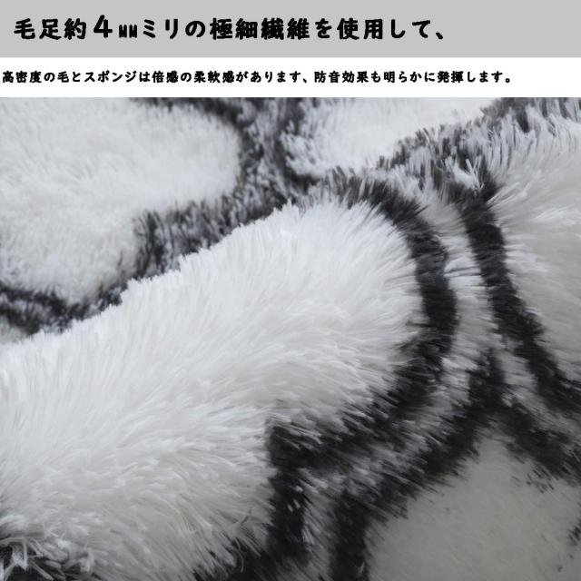 Gsogcax ラグ カーペット 絨毯 オールシーズン 滑り止め付き じゅうたん 現代 北欧風ins風 1年中使えるタイプ 夏 冷房対応 ふわふわ (200_2