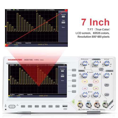 HANMATEK 110 MHz デジタルオシロスコープ DOS1104 4チャンネルとスクリーン付き 7インチ/18cm TFT-LCDディスプレイ  ポータブルプロフェの通販はau PAY マーケット - ks-shop2 | au PAY マーケット－通販サイト