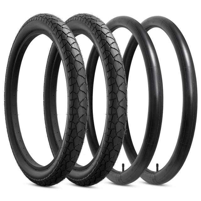 2本セット,26 3.0 タイヤ,26x3.0 電動自転車タイヤ + 26x3.0/3.5 チューブ 肉厚 米式バルブ32mm,Y-909