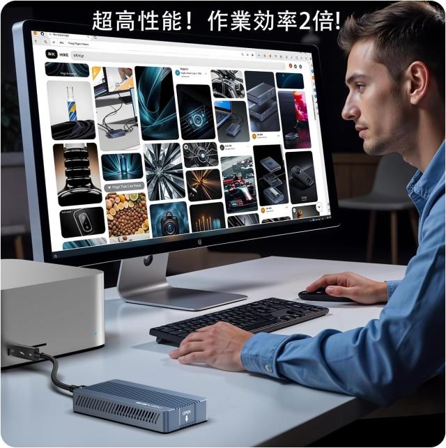 ACASIS，40Gbps超高速，M.2SSD外付けケース,USB4.0 NVMe M.2 SSDケース,Thunderbolt 4/3 USB4/3.2/3.1/3.0/2.0互換性あり,ファン付きアル_3