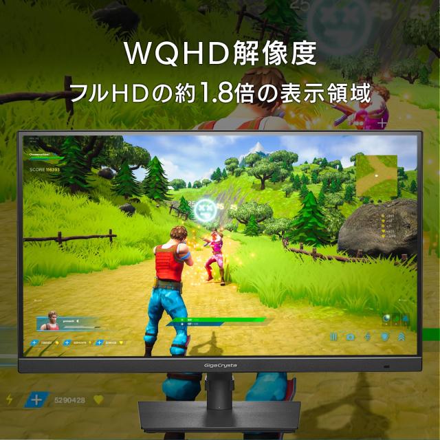 アイ・オー・データ IODATA ゲーミングモニター 27インチ GigaCrysta WQHD 180Hz AHVAパネル ブラック(HDMI×2/DisplayPort/VESA対応/高_1