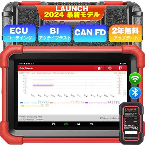 LAUNCH CRP919XBT OBD2 診断機 、適格請求書発行可能、ECU コーディング、アクテイブテスト、31+特殊リセット機能、CANFD＆DOIP サポート