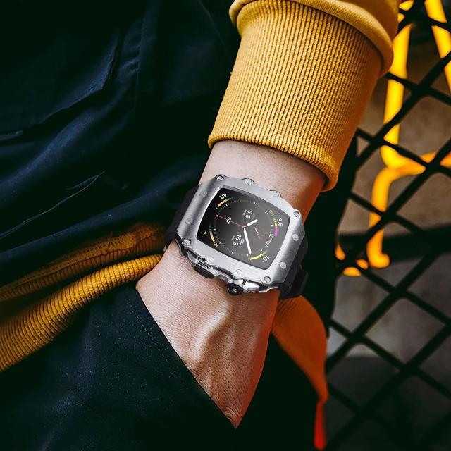AHNHSKY Apple Watch ケース 45mm | 44mm バンド カバー 耐衝撃 傷防止 スポーツバンド アップルウォッチ バンド iWatch Series 9/8/7/SE