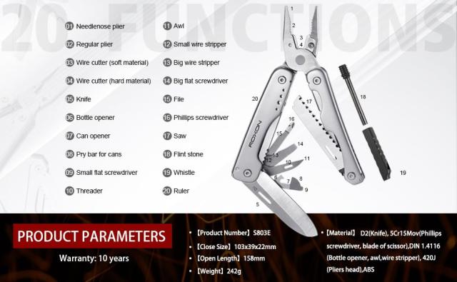 Roxon S803 Flashマルチプライヤー、ファイヤースターター、ホイッスル