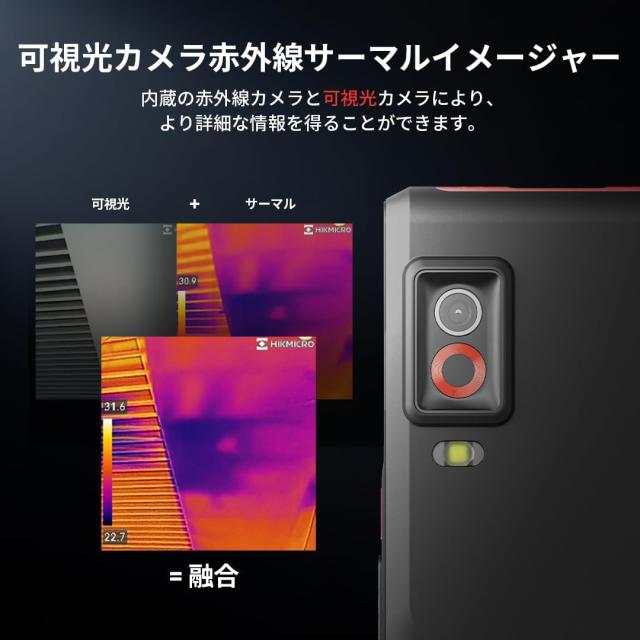 HIKMICRO E03 サーモグラファーカメラ240 x 240 SuperIR 解像度、25 Hz