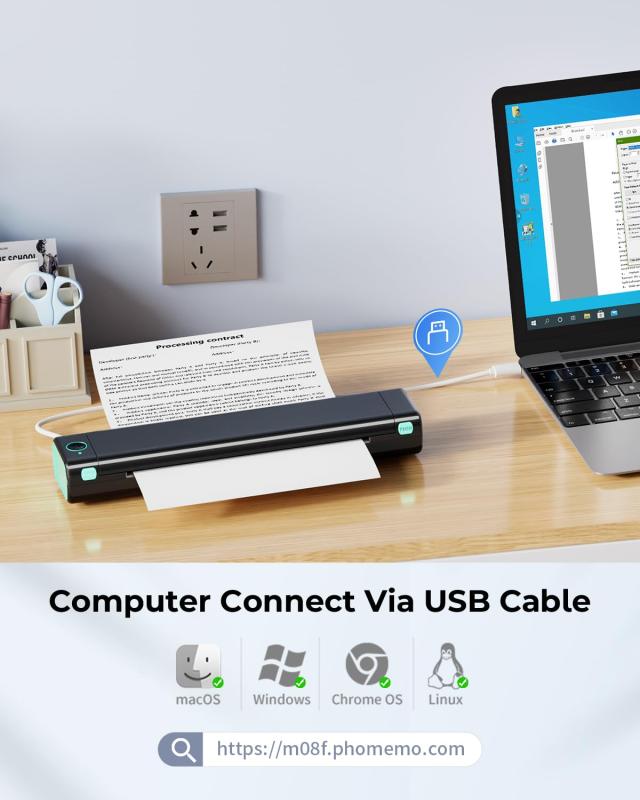 Phomemo M08F A4モバイルプリンター ストレージモデル ポータブル