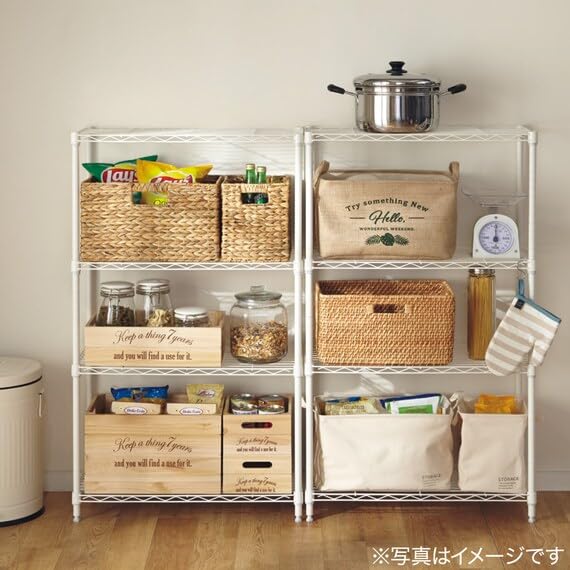 ニトリ(NITORI) スチールラック STANDARD 幅85cm 4段 ホワイト 8791261_1