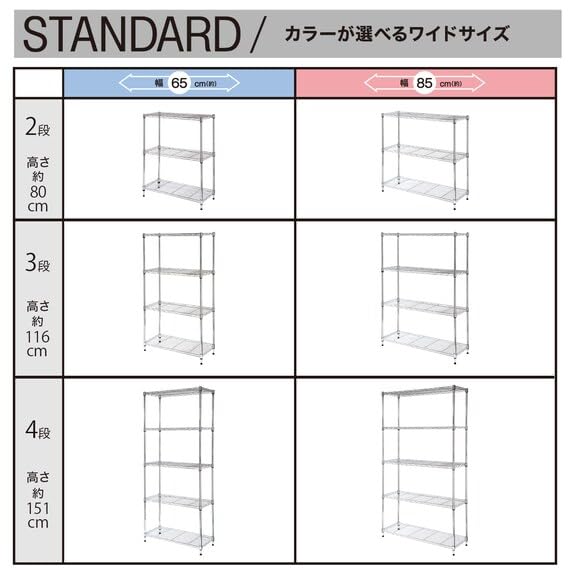 ニトリ(NITORI) スチールラック STANDARD 幅85cm 4段 ホワイト 8791261_7