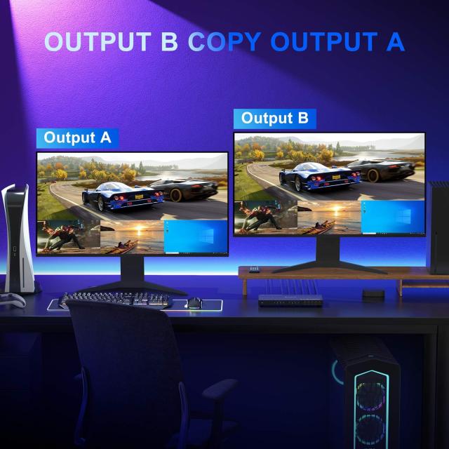 4K HDMI マルチビューワースイッチ 4x2 PIP付き PORTTA クアッドマルチビューア シームレススイッチャー 4イン2アウト トスリンク付き 3. 4K HDMI マルチビューワースイッチ 4x2 PIP付き PORTTA クアッドマルチ