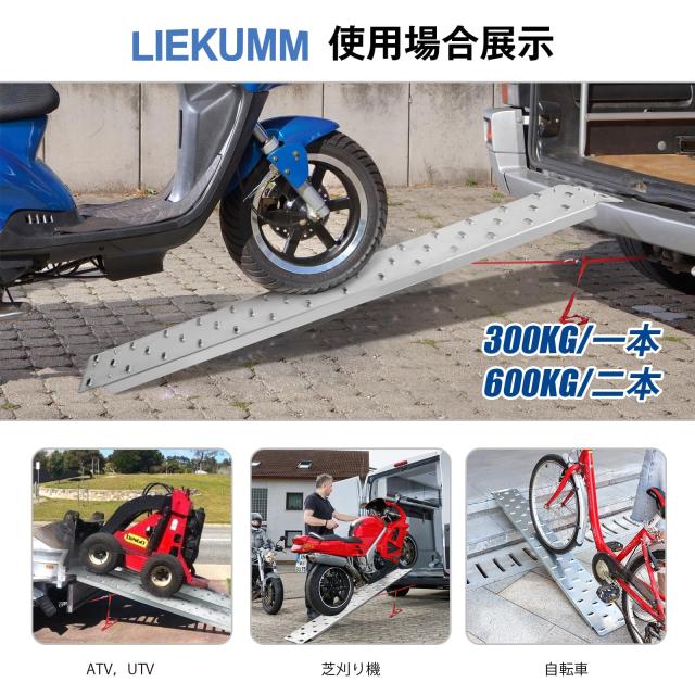 LIEKUMM ラダーレール バイクスロープ 長さ148cm*幅20cm
