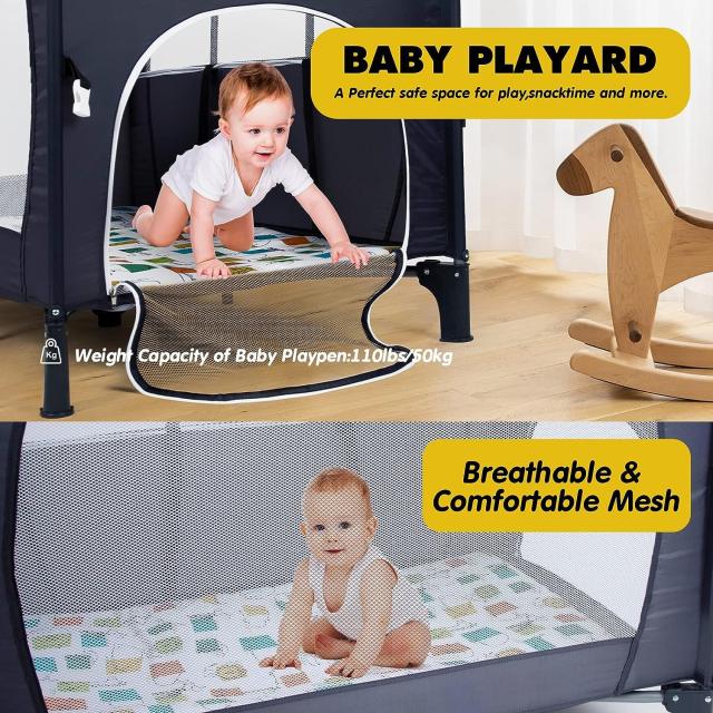 Brotish ベビープレイヤード　ベビーベッド Amazon.co.jp: Brotish ベビーベッド ベビーサークル プレイヤー