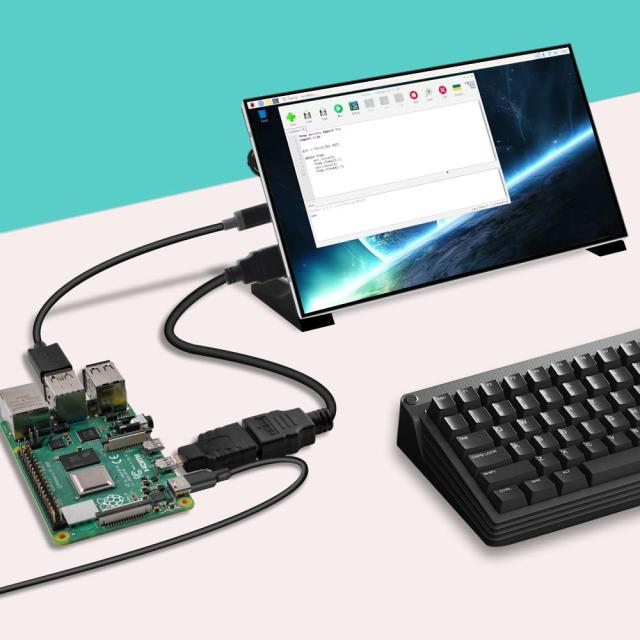 GeeekPi 7 インチ LCD スクリーン Raspberry Pi 用 1024x600 IPS LCD ディスプレイ スタンド付き HDMI ポータブルモニター Raspberry Pi_6