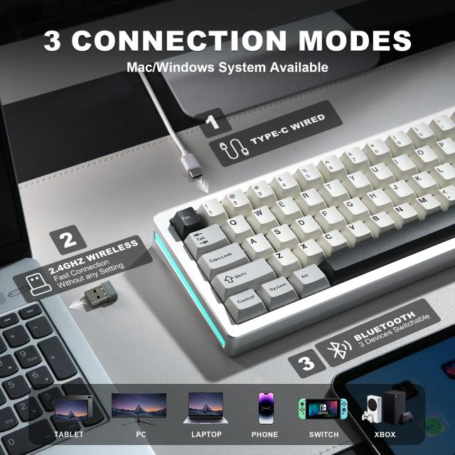 YUNZII AL71 メカニカルキーボード 68% コンパクト フルアルミCNC加工