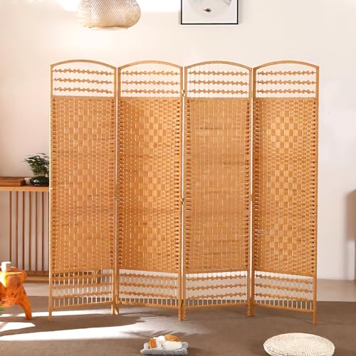 Fuyutu パーテーション 間仕切り 衝立 4連 高さ180cm ナチュラル