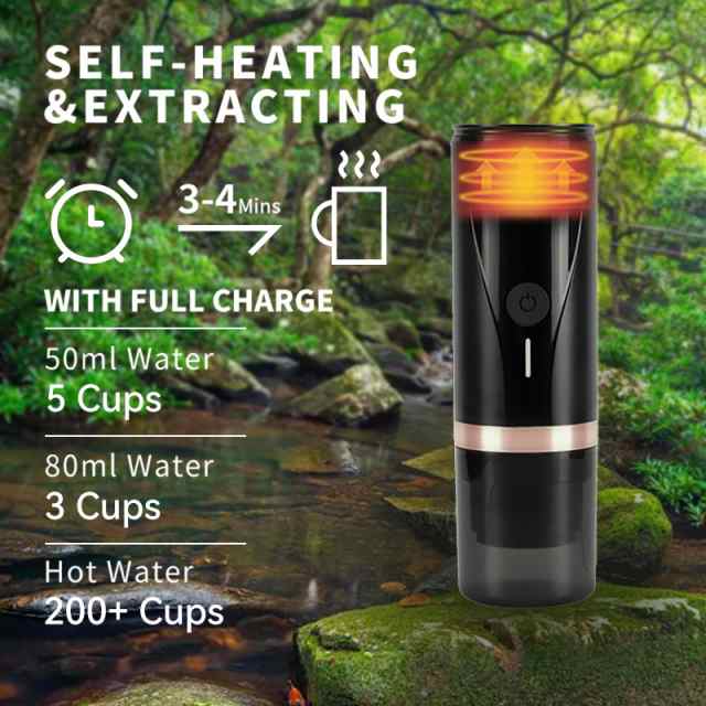 CERA+ポータブルミニエスプレッソマシン、充電式コーヒー