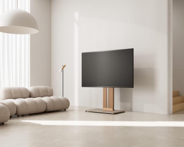 FITUEYES テレビスタンド 木製 55 65 75 88インチ対応 壁寄せテレビ台 ハイタイプ キャスター付き可能 高さ調整 強化ベース ケーブル管理の通販は