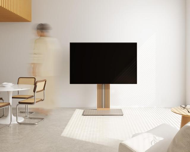 FITUEYES テレビスタンド 木製 55 65 75 88インチ対応 壁寄せテレビ台 ハイタイプ キャスター付き可能 高さ調整 強化ベース ケーブル管理の通販は