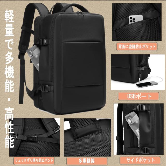 [sperplen] 【55の機能美がスゴい 通勤から出張までこれ一つで完結】ビジネスリュック 3WAY バッグ リュックサック メンズ リュック 大容