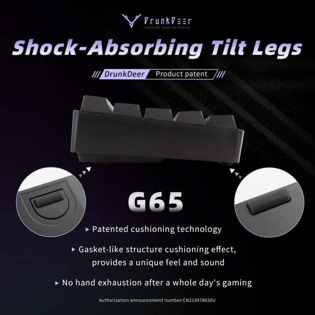 DrunkDeer G65 ラピッドトリガー メカニカルキーボード 磁気スイッチ ゲーム用 RGB コンパクト 65%サイズ 有線 68キー ベアボーン キーキ