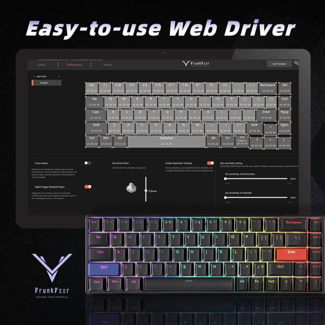 DrunkDeer G65 ラピッドトリガー メカニカルキーボード 磁気