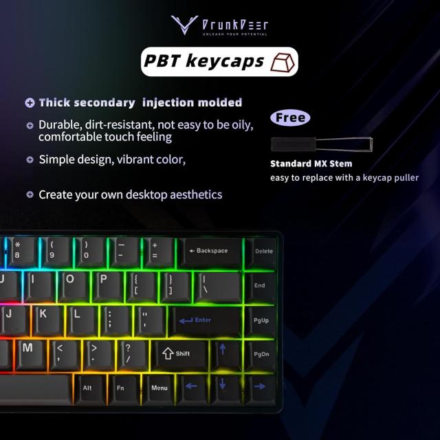 DrunkDeer G65 eスポーツゲーミングキーボード、ラピッドトリガーキーボード - ホール効果スイッチ - 磁気スイッチ - ラストウィン＆リリ_6