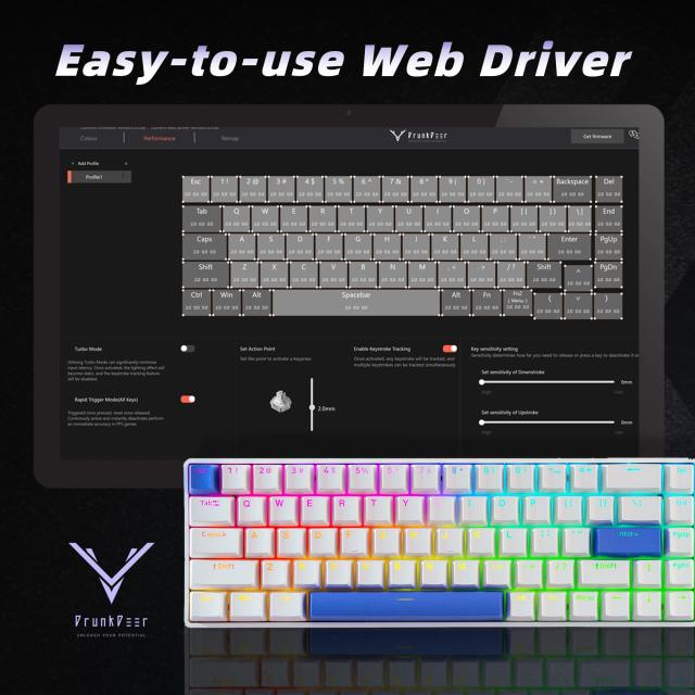 DrunkDeer G65 ラピッドトリガー メカニカルキーボード 磁気