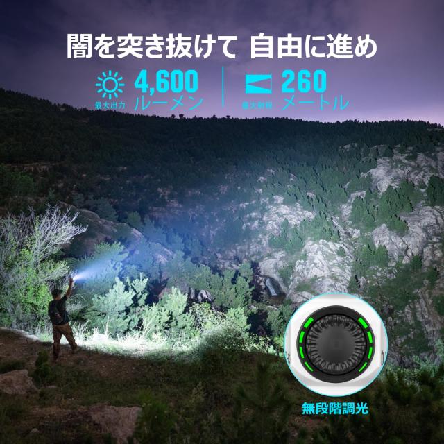 OLIGHT(オーライト) Seeker 4 Pro ledライト 懐中電灯 フラッシュライト MCC＆Type-C充電式 ホルスター付き アウトドア 防災 工事 護身用