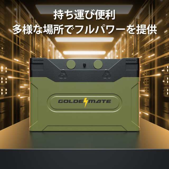 GOLDENMATE 12.8V 100Ah リン酸鉄リチウムイオンバッテリー LiFePO4バッテリー 1280Wh IP67防水 BMS内蔵 5000以上のサイクル 液晶ディス