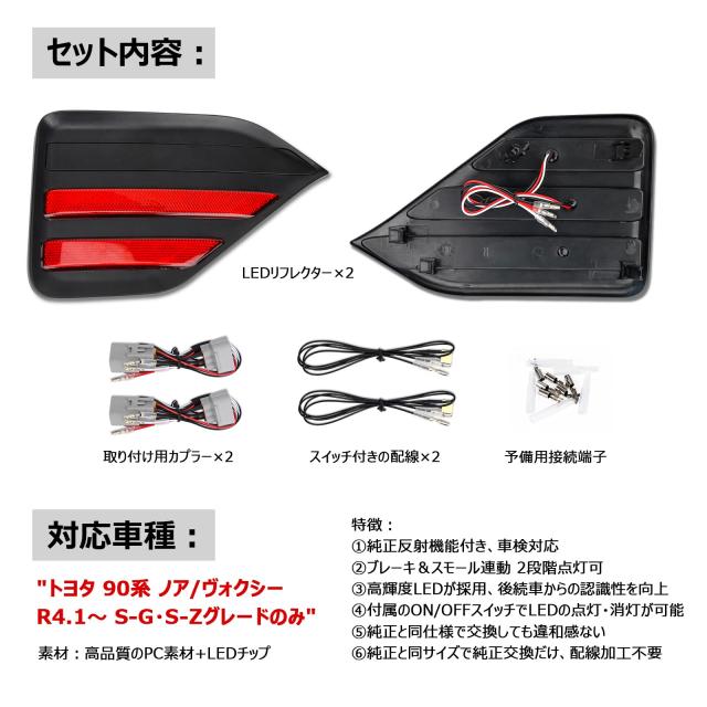 OPPLIGHT 90系 ノア ヴォクシー LED リフレクター 左右セット OPPLIGHT 90系 ノア ヴォクシー LED リフレクター 90 NOAH VOXY