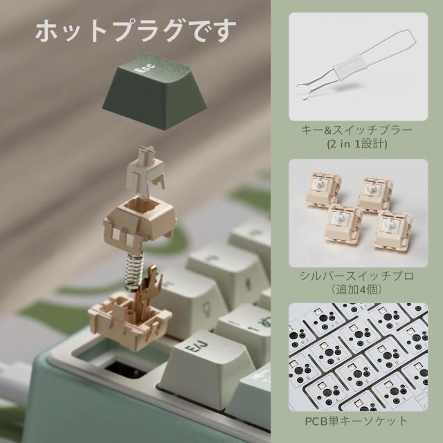 【Amazon.co.jp限定】RK ROYAL KLUDGE R75 メカニカルキーボード 有線｜日本語配列｜ボリュームノブ搭載｜ゲーミングキーボード 75%カス