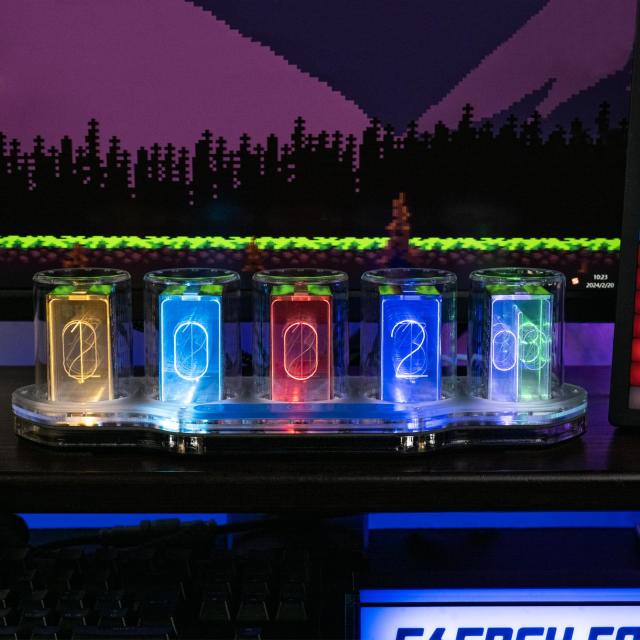 BRIMFORD ニキシー管 時計 デジタル時計 ニキシー管時計 ニキシー管風