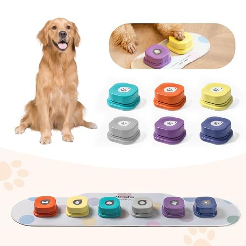 MEWOOFUN 犬用 録音ボタン 6個入り 会話ボタン 音声ボタン ベル