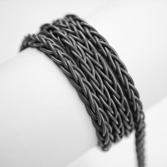 NICEHCK GreyCloud 8芯 6N銀メッキ銅 OFC 2.5mm プラグ 0.78 2Pinコネクタ アップグレードケーブル 1.2m 着脱式 金属製プラグ PP糸 耳掛