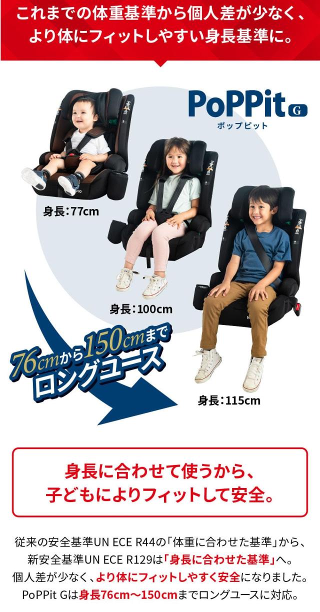 Nebio ネビオ【R129適合/ISOFIX固定 15ヶ月から12歳 ロングユース 保温