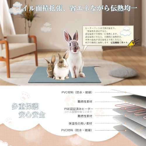 Casiten ペット用ホットカーペット 犬 猫用 ペットヒーター 細かい温度