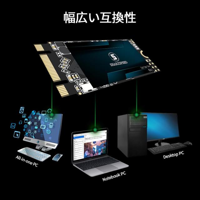 S SHARKSPEED SSD 2TB M.2 2242 内蔵型 SATA 3 高性能 3D NAND