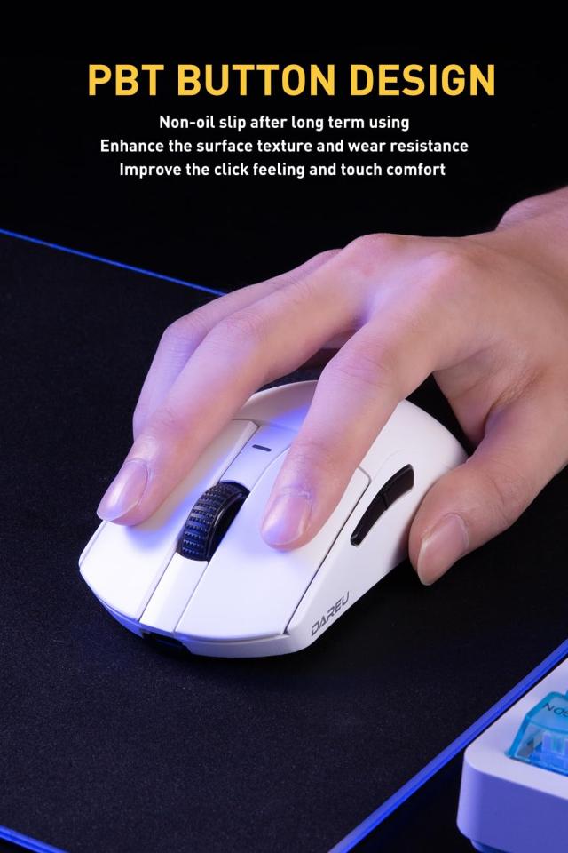 DAREU A950PRO ゲーミングマウス 4K無線 55g超軽量 ワイヤレス PAW3395センサー 26000DPI 2.4G/Bluetooth/USB接続可能 急速充電式 4000Hz_7