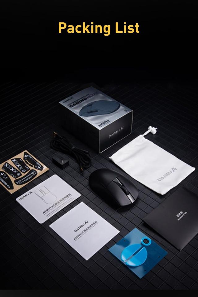 DAREU A950PRO ゲーミングマウス 4K無線 55g超軽量 ワイヤレス PAW3395センサー 26000DPI 2.4G/Bluetooth/USB接続可能 急速充電式 4000Hz_8
