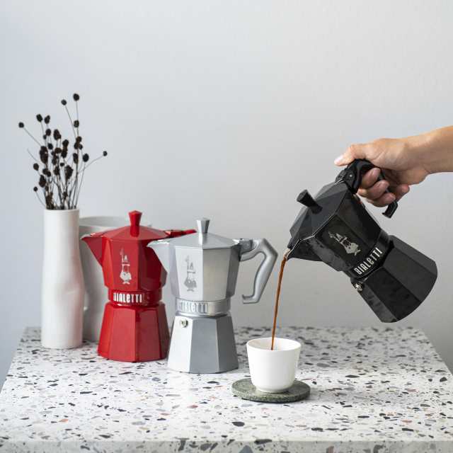 Bialetti (ビアレッティ) モカエクスクルーシブ ブラック 3カップ用 直火式 (コーヒーメーカー エスプレッソメーカー マキネッタ)