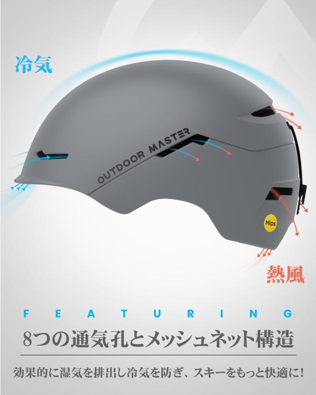 OUTDOORMASTER スキー ヘルメット MIPS スノーボード ヘルメット