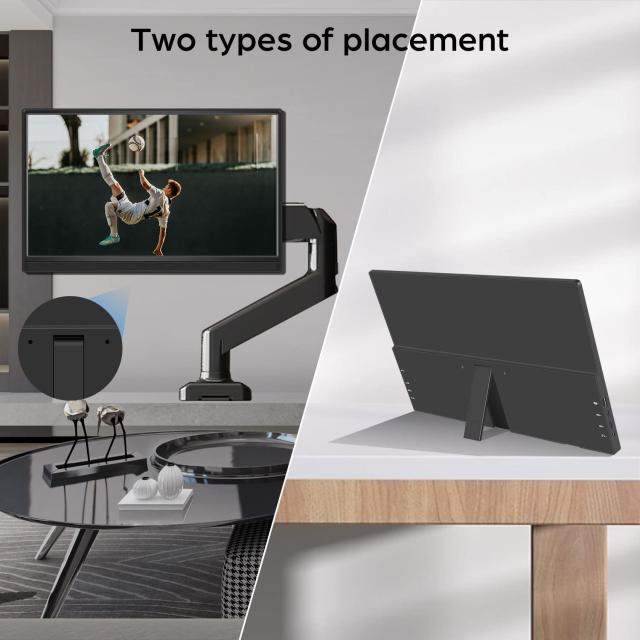 15.6インチタッチモバイルモニター Lrtzcbi 薄型 軽量スクリーンポータブルモニターHDR IPSパネルFHD解像度1920x1080 ゲームモニター 60H