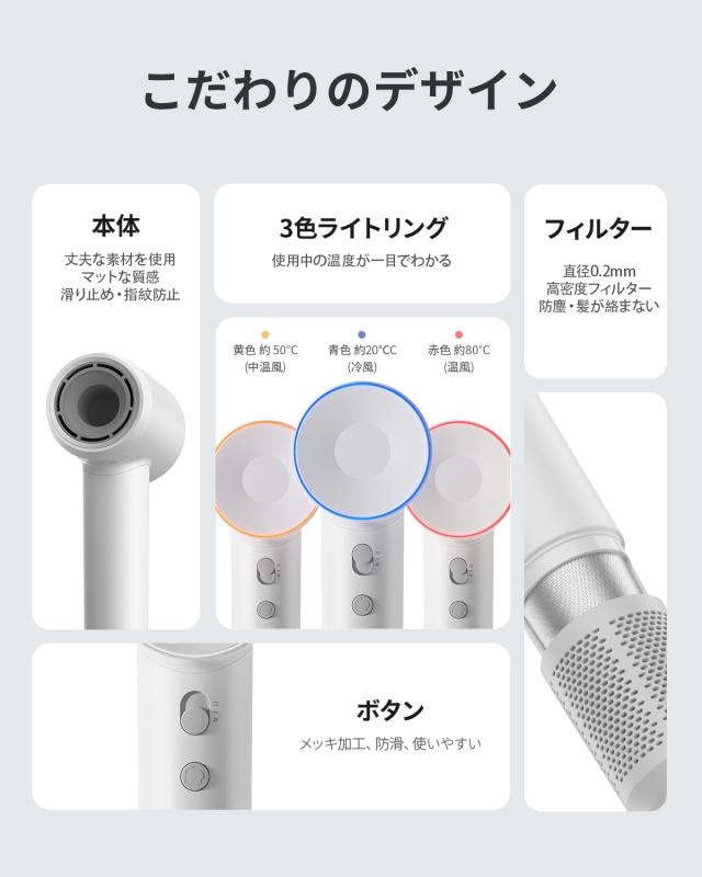 Laifen ライフェン ドライヤー SE 大風量 速乾 ヘアドライヤー 静音