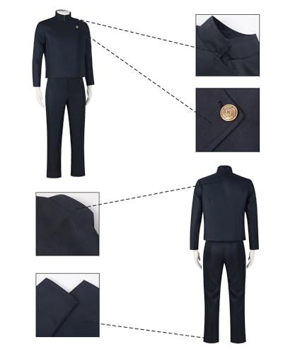 [神併良品] 五条 悟 コスプレ ウィッグ付き 学生時代 呪術廻戦 コスプレ衣装 めがね付き フルセット コスチューム 大人用 仮装 文化祭 Go_2