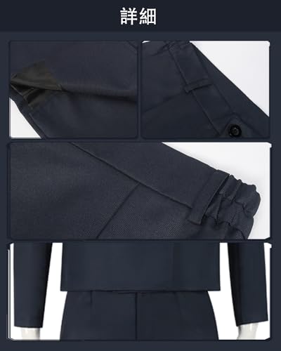 [神併良品] 五条 悟 コスプレ ウィッグ付き 学生時代 呪術廻戦 コスプレ衣装 めがね付き フルセット コスチューム 大人用 仮装 文化祭 Go_3